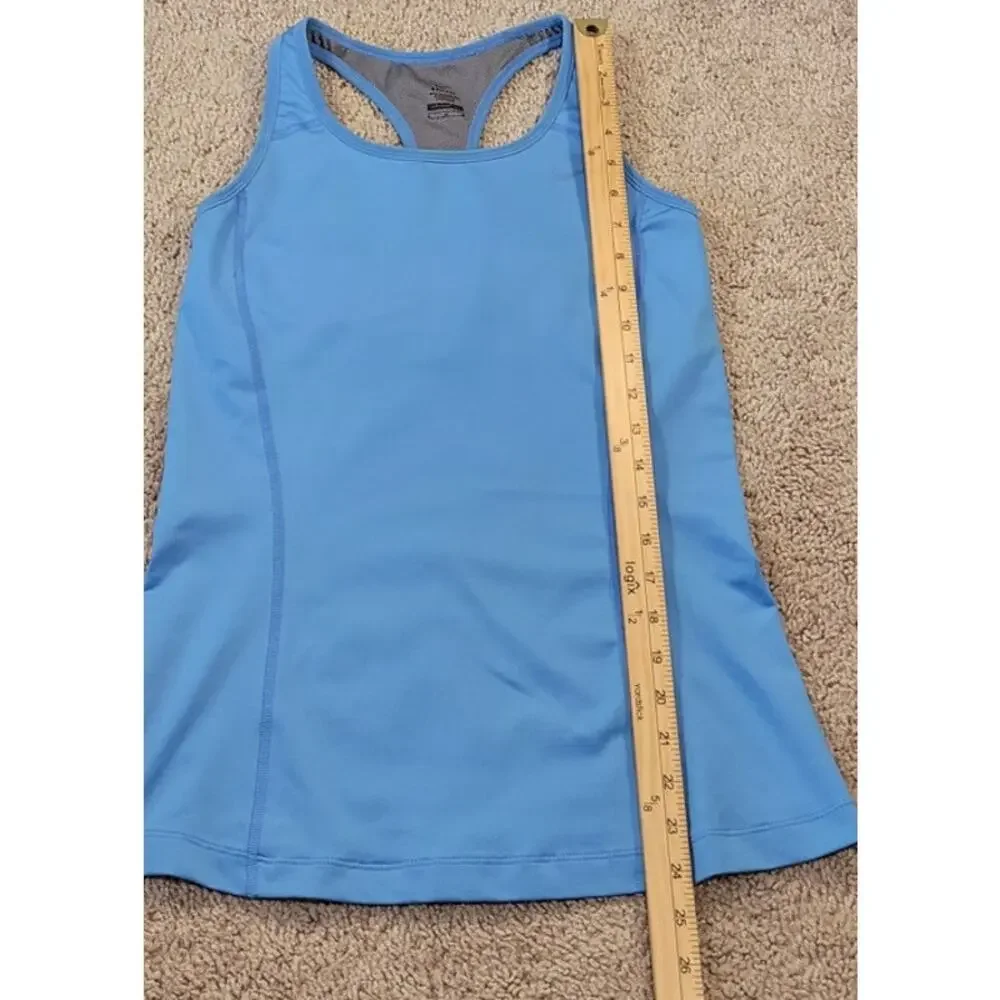 Nike Dri Fit Racerback Running Tank Blue Built In Bra M Athleisure Gym Running